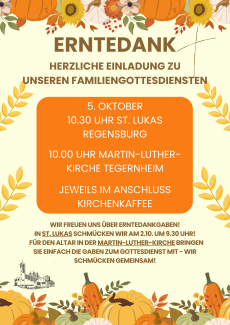Plakat Einladung Erntedank