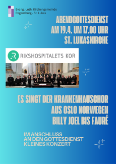 Plakat Konzert Krankenhauschor Oslo