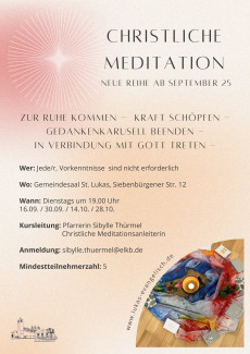 Einladung christl. Meditation