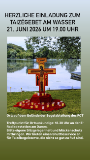 Plakat Taizeegebet an der Donau