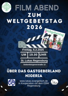 Plakat Filmabend zum Weltgebetstag